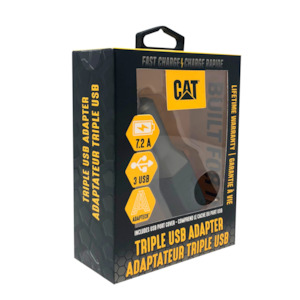 CAT Rugged Triple USB Fast Car Charger