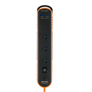 Rugged: Rugged Plus 3 Outlet 20W Rapid Charge Powerboard