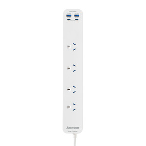 20W USB-A +USB-C,  4 Outlet Powerboard