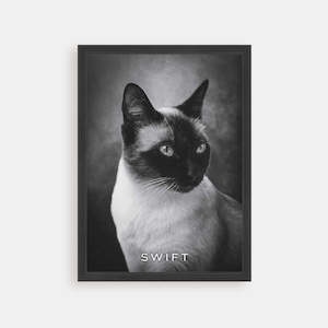 Pet Memorial Gifts: Cat Memorial Gift - Noir Poster
