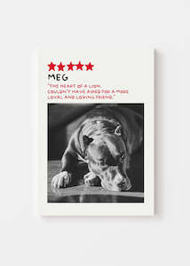 Dog Memorial - 5-Star Review Pet Art Canvas