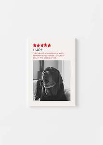 Personalized Dog Gifts: Unique Pet Memorial Gift - 5-Star Pet Review Canvas