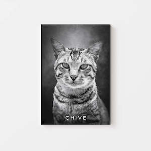 Custom Pet Portraits: Cat Portrait - Noir Canvas