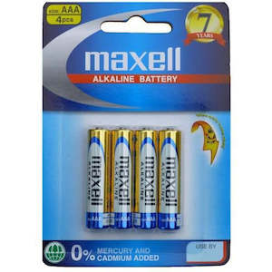 Maxell: Maxell Alkaline Battery AAA 4 Pack Battery