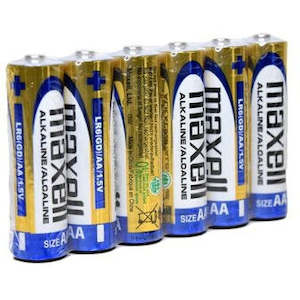 Maxell: Maxell Alkaline Aa Size Bulk Six Batteries Pack In Shrink Wrap Packaging