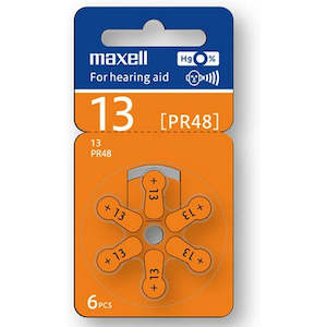 Maxell: Maxell Hearing Aid Battery Za13 6 Pack