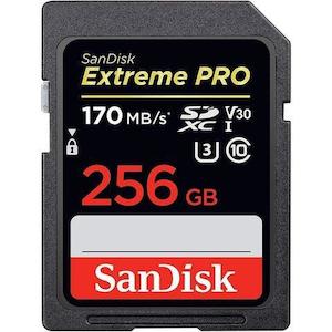 Sandisk: Sandisk Extreme Pro Sdxc 256gb Up To R170mb/s W90mb/s Sd Card Uhs-i V30 Data Storage