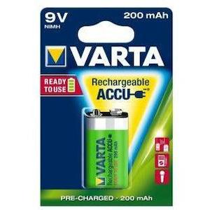 Varta Rechargeable Ni-mh 200mah 9v 1pk Batteries