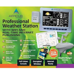 Weather Stations: Aercus Instruments WeatherRanger® - Professional Weather Station with WiFi and Real-time Internet Publishing