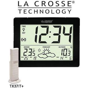 Weather Stations: La Crosse Compact Wall Clock Weather Station