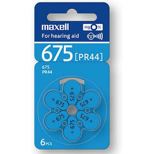 Maxell: Maxell Hearing Aid Battery Za675 6 Pack