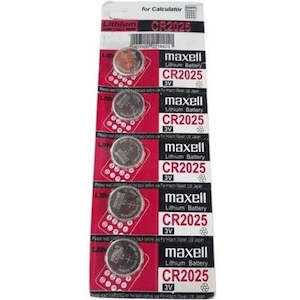Maxell: Maxell Lithium Battery Cr2025 3V Coin Cell 5 Pack