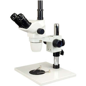 Omax: Omax 6.7X-45X Simul-Focal Zoom Trinocular Stereo Microscope with Metal Table Stand