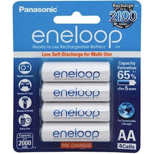 Panasonic Eneloop AA 2000mAh Rechargeable Batteries 4 Pack