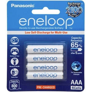 Panasonic Eneloop AAA 800mAh Rechargeable Batteries 4 Pack