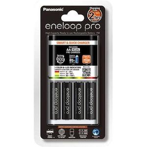 Panasonic: Panasonic Eneloop Quick Charger + 4 AA Eneloop Pro Batteries