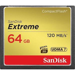 Sandisk Extreme Cf 64gb Vpg20 120mb/s Memory Card