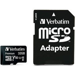 Verbatim Premium microSDHC Class 10 UHS-I Card 32GB with Adapter