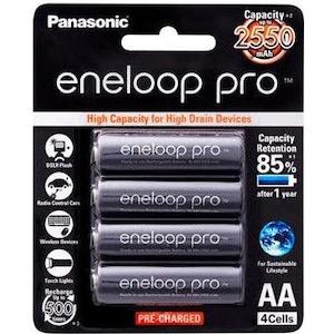 Panasonic: Panasonic Eneloop PRO AA 2500mAh Rechargeable Batteries 4 Pack