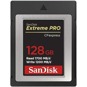 Sandisk Extreme Pro Cfexpress 128gb Up To R1700mb/s W1200mb/s Data Storage