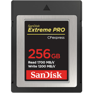 Sandisk Extreme Pro Cfexpress 256Gb Up To R1700Mb/S W1200Mb/S