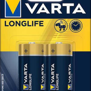 Varta Alkaline Longlife C 2 Pack [MINIMUM ORDER 10]