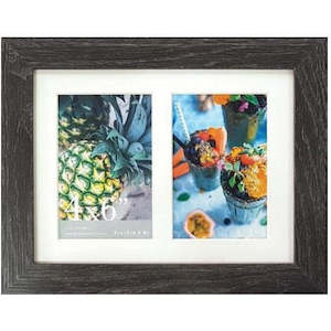 Frankie & Me Wooden 2 Photo Collage Frame 6x4 - Rustic Wood
