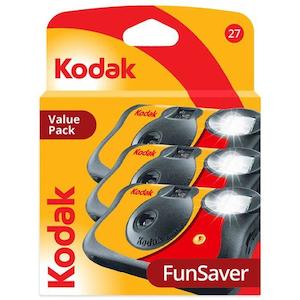 Kodak: Kodak OTUC Funsaver Film Camera with Flash - 27 Exp 3pk
