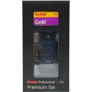 Kodak Premium Set - BLACK Limited Edition Reusable ColorMax Film Camera & Gold 2&hellip;