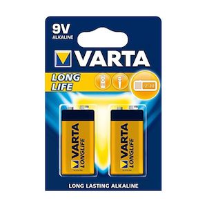 Varta: Varta Alkaline Longlife 9v 2 Pack Alkaline Batteries [MINIMUM ORDER 20]