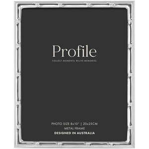 Frames Albums: Profile Bamboo Silver Metal Frame 8x10 Metal Photo Frame