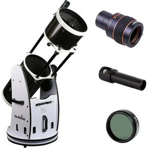 SkyWatcher 8" Collapsible Dobsonian w/ Barlow Lens, Collimator & Moon Filter Super Bundle