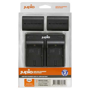 Jupio Battery Charger Kit Dual 2x Lp-e6nh - 2130mah For Canon Digital Cameras
