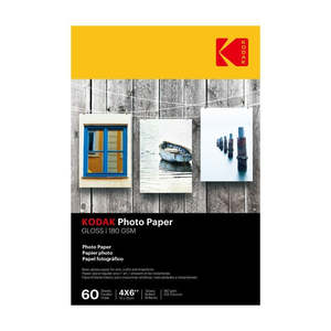 Kodak: Kodak Photo Paper Gloss 180gsm 6x4 4R 60 Sheets