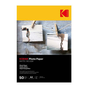 Kodak: Kodak Photo Paper Matte 180gsm A4 50 Sheets