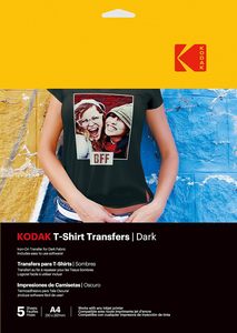 Kodak: Kodak T-Shirt Transfers Dark A4 5 Sheets