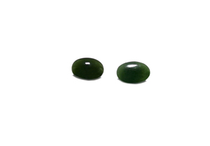 Jade Oval Stud Earrings 6mm