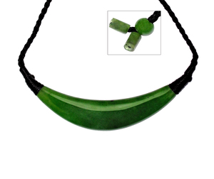 Jade Curved Pendant 69mm