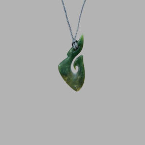Te Wahi Pounamu Angular Hei Matau (Hook) 59mm