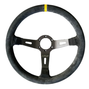 Interior Accessories: HRX Dished Suede Steering Wheel 350mm