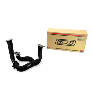 Exhaust Components: RCM BLACK CERAMIC COATED TWIN SCROLL STAINLESS STEEL TUBULAR EXHAUST MANIFOLD