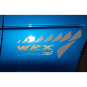 Stickers: Genuine Subaru Impreza WRX STi GC8 Rear Side Fender Panel White Decal