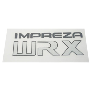 Stickers: WRX GC8/GF8 Wagon and Sedan Tailgate Stickers V1 - Metallic Resin Printed - OEM Look
