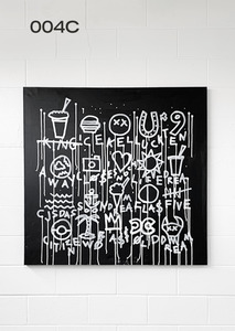 Products: 004 Ink on Canvas. 1200mm x 1200mm. - James Showler. Freelance Creative Director