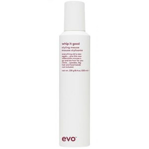 Products: Evo Styling mousse Evo whip it good Jam hair Wellington Evo hair