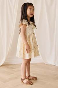 Organic Cotton Dahlia Dress - Thelma Parchment
