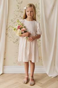 Organic Cotton Rosie Dress - Victoria Blush