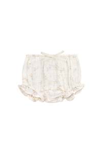 Bloomers: Organic Cotton Muslin Frill Bloomer - Emelia Pink