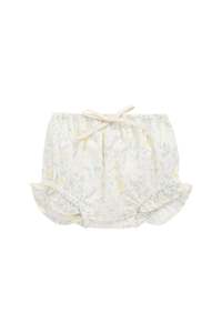 Organic Cotton Voile Frill Bloomer - Daphne Egret