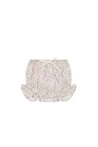 Organic Cotton Voile Frill Bloomer - Fifi Violet